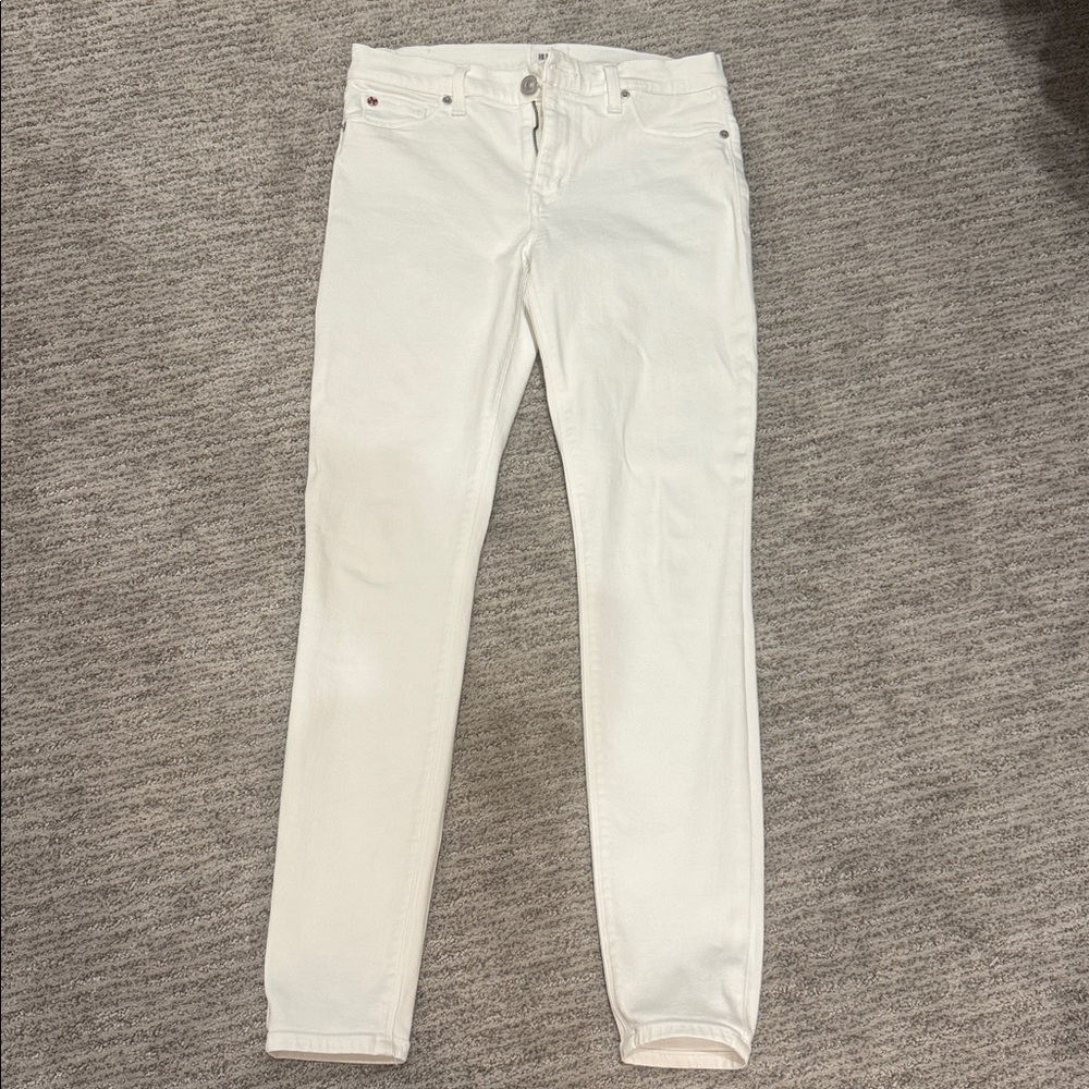Hudson white skinny jeans